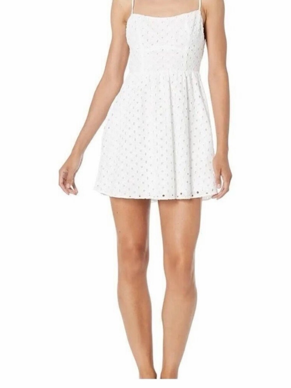 Show me your mumu eyelet mini dress